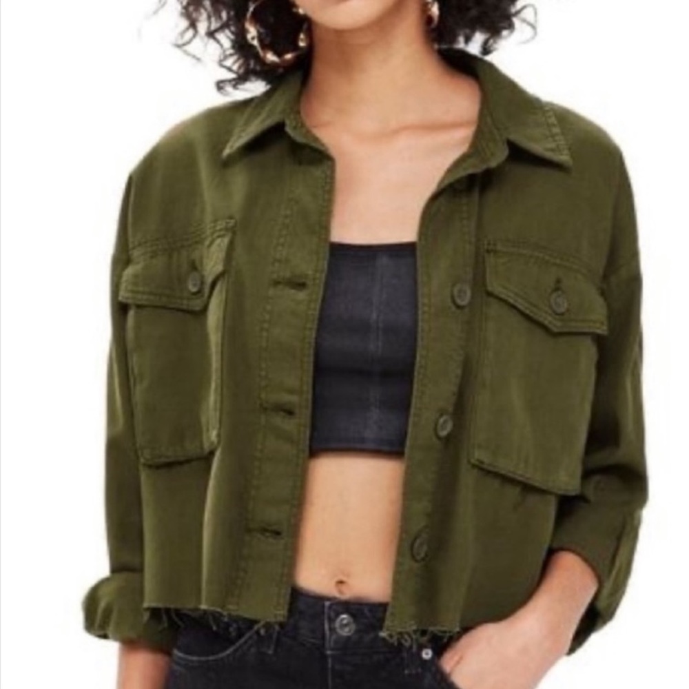 Topshop Cropped Utility Jacket